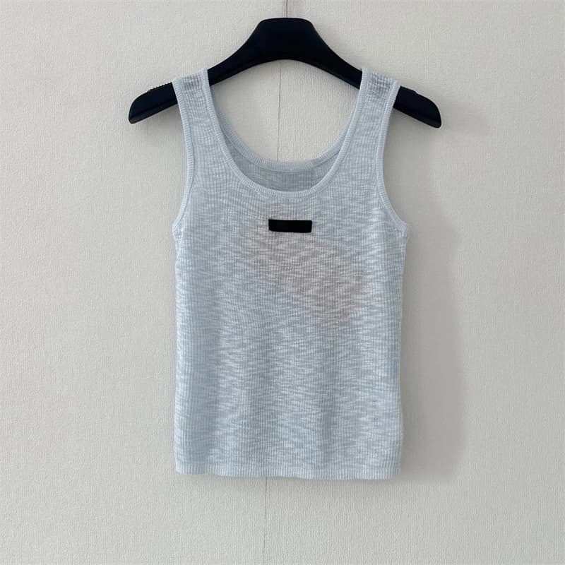 Gilet tricoté de style minimaliste pour femme, sans manches, coupe ajustée, polyvalent, peut être po