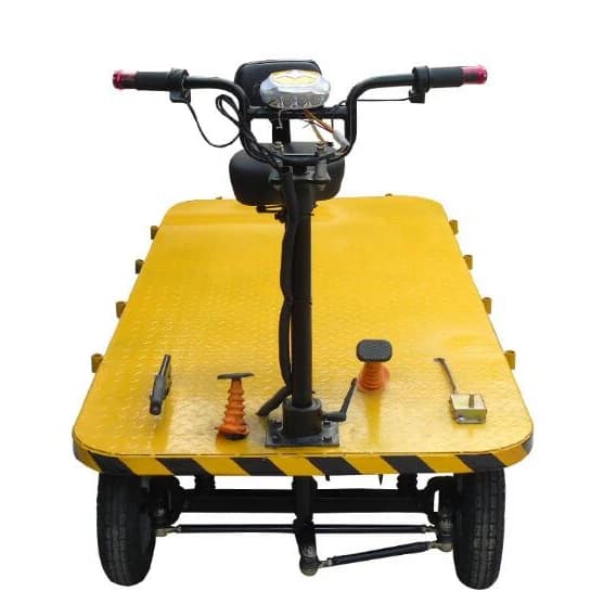 Chariot de transport électrique de grande capacité pour entrepôt et jardin, avec 4 roues