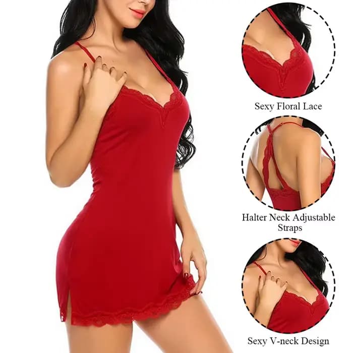 Grande taille 2XL Lingerie Sexy vêtements de nuit femmes soie Satin robe