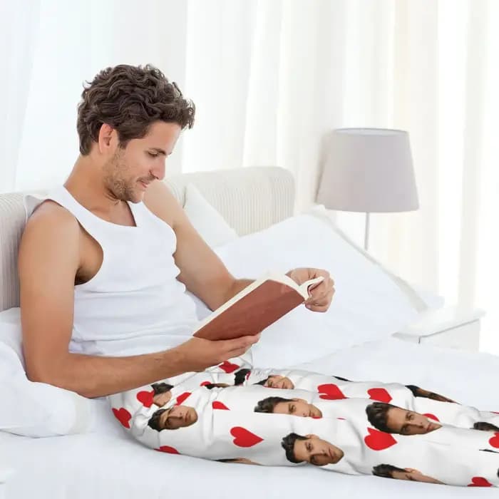 Pantalon de couchage personnalisé avec photos faciales personnalisées