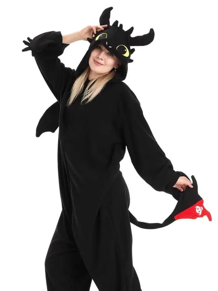Nouveau pyjama Onesie Dragon sans dents pour adulte combinaison