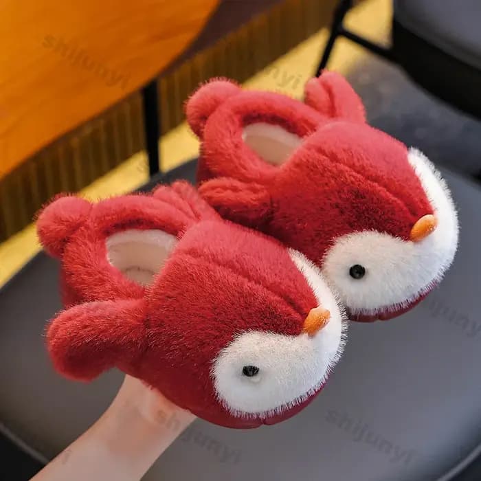 Mignon pingouin garçons filles coton pantoufles 2025 nouvelle mode d'hiver enfants Eva