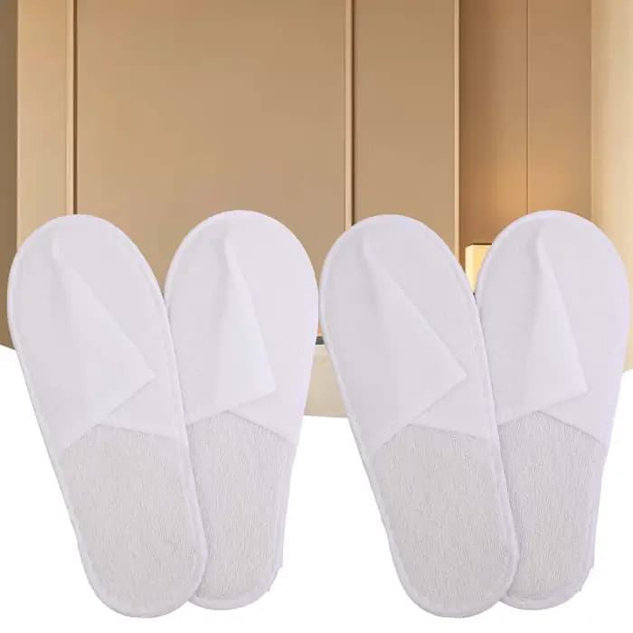 2-30 paires de pantoufles jetables blanches pour invités à domicile