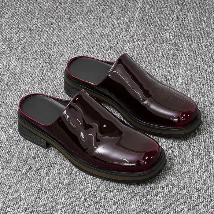 Pantoufles en cuir véritable pour hommes, chaussures de grande taille, chaussures formelles de styliste de haute qualité, chaussures décontractées, mode Business