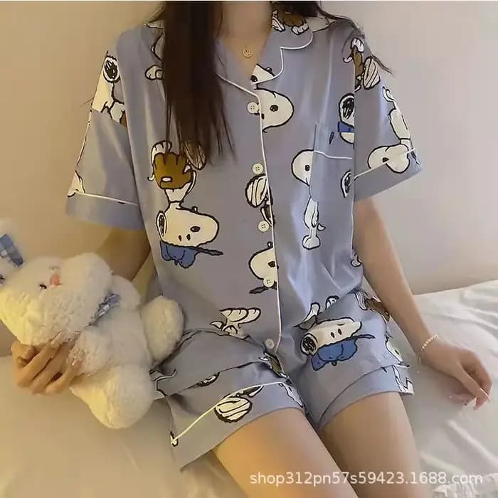 Nouvel ensemble pyjama Doraemon à motif original, manches courtes et short, mode estivale, confort et détente pour la maison
