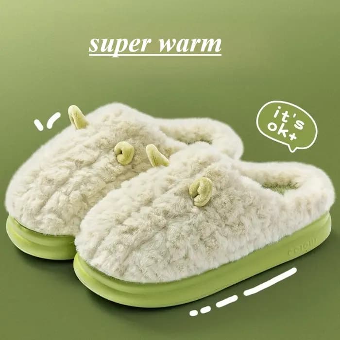 Pantoufles en coton pour femmes automne et hiver 2025