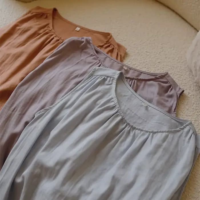 Vêtements de maison d'été en coton Double couche de gaze