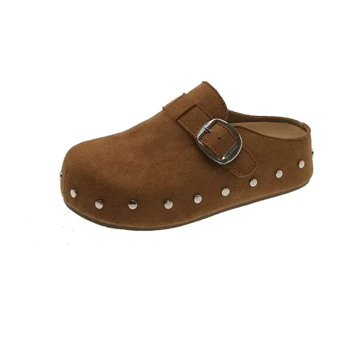 Chaussures pantoufles en fausse fourrure pour femmes