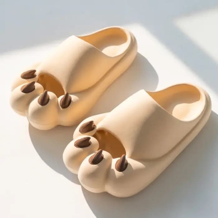 Pantoufles créatives décontractées en forme de patte de chat