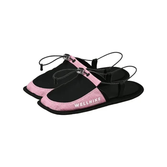 1 paire de pantoufles de voyage antidérapantes, ultra légères, pliables, résistantes à l'usure, resp