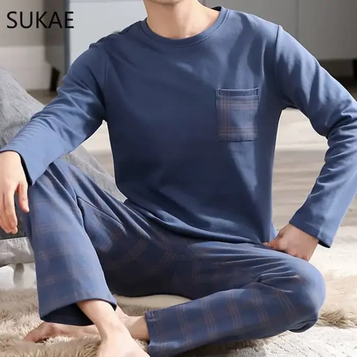 Ensemble pyjama sportif pour hommes automne hiver nouveau Pijama en coton doux pour homme grande taille 3XL 4XL Pyjamas