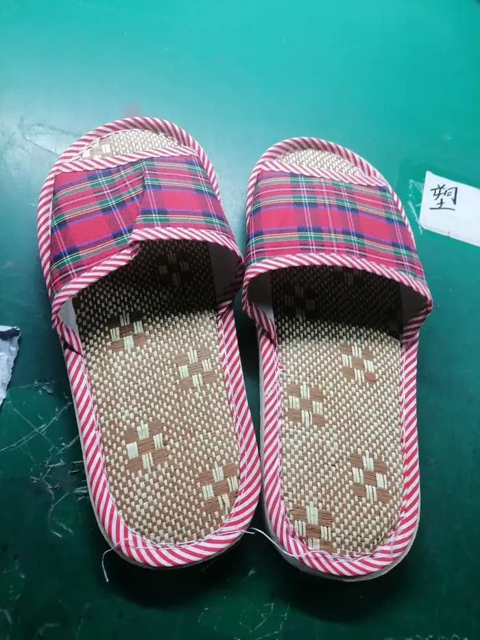 Chaussons d'intérieur en lin pour l'automne et l'hiver, avec semelle souple en mousse et EVA, pour l