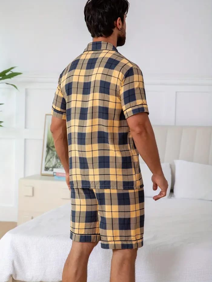 Ensemble de pyjama pour homme à manches courtes