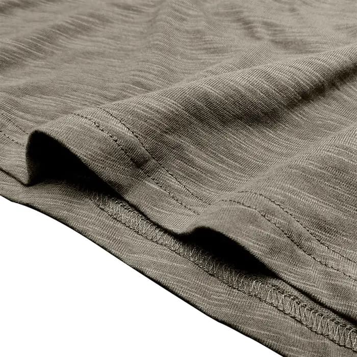 Nouveau automne T-Shirt à manches longues hommes décontracté dessus de couleur unie col Henley mince