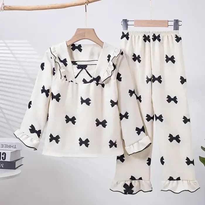 Nouvelle mode filles dessin animé lapin pyjama ensembles à manches longues vêtements de nuit enfants décontracté