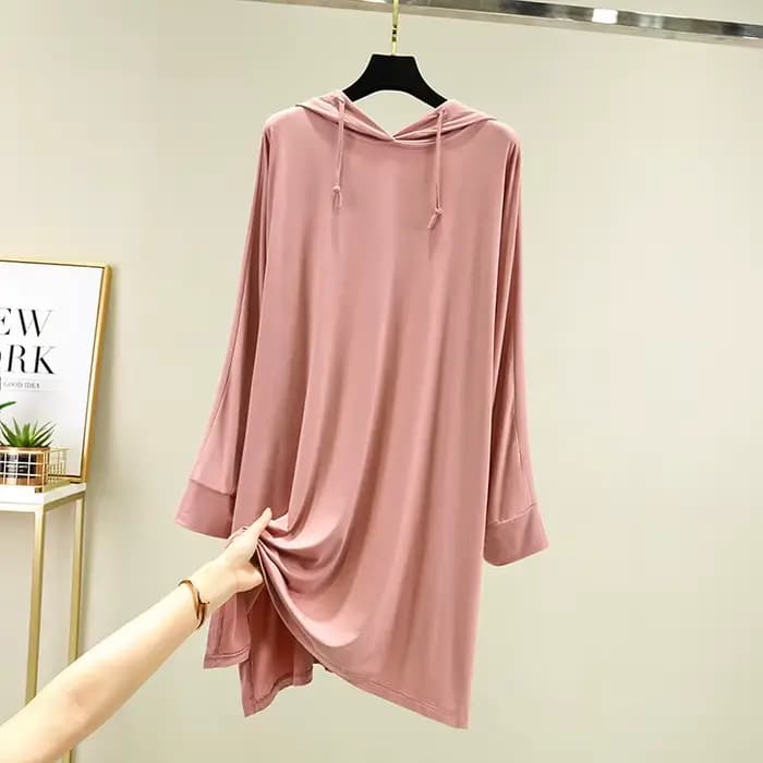 Robe de nuit à capuche pour femmes