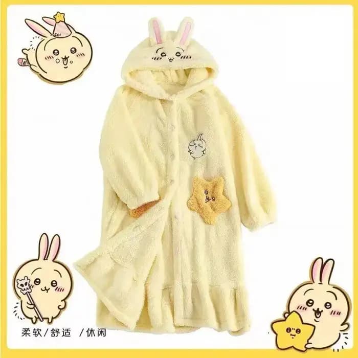 Pyjama japonais en velours corail Chiikawa