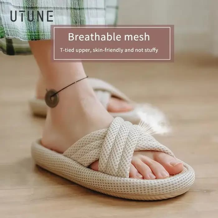 Pantoufles en lin muettes pour femmes et hommes