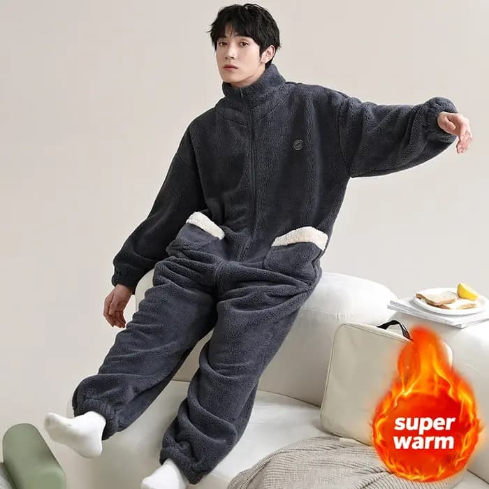 Pyjama une pièce d'hiver pour hommes