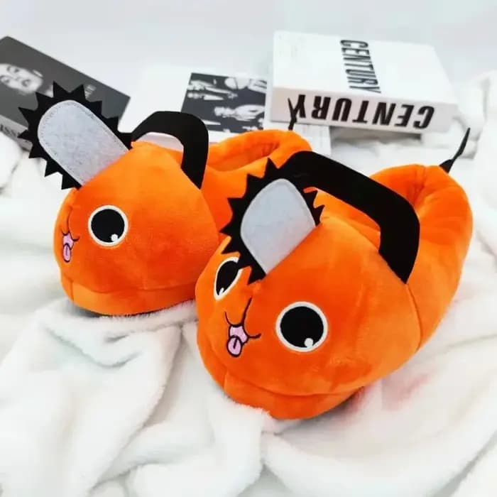Tronçonneuse maison pantoufle femmes hiver chaud flou fourrure dessin animé en peluche poignée semelle intérieure femme