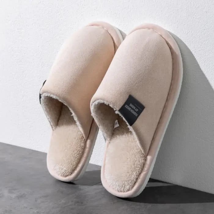 Hiver chaud pantoufles hommes maison antidérapant chaussures souples confortable talon plat maison i