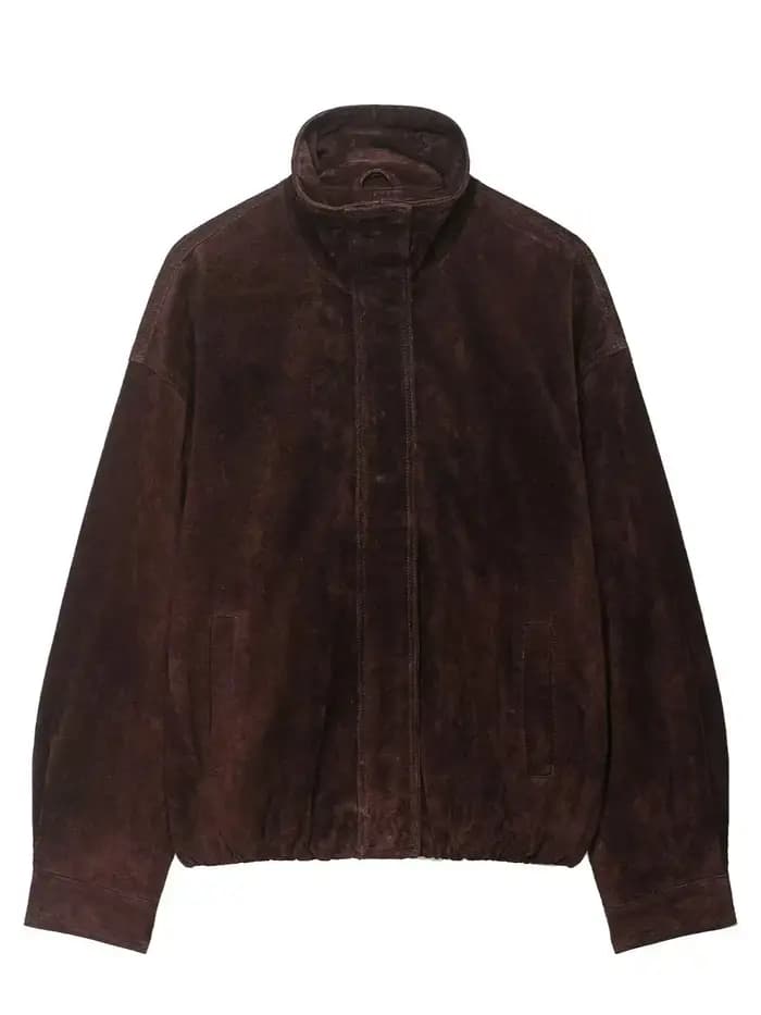 2025 hiver Vintage marron daim vestes amples femmes décontracté col montant poche épais manteau automne chaud