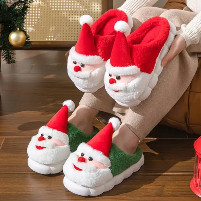 Pantoufles de squelette de noël créatives antidérapantes TPR