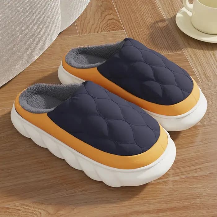 Pallene hiver doublure en peluche pantoufles pour hommes EVA semelle souple confortable maison diapositives plate-forme