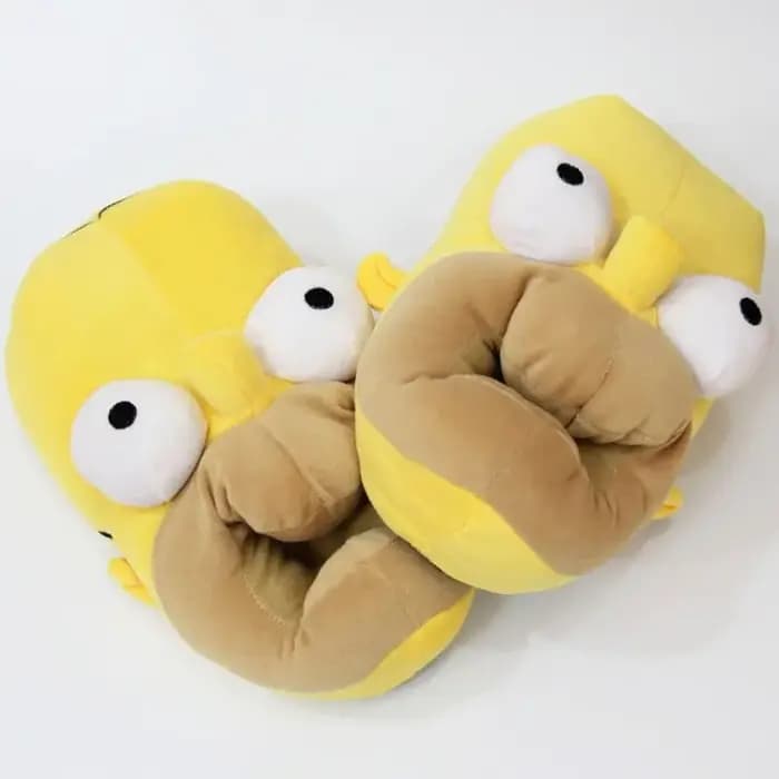 Pantoufles en peluche chaudes The Simpsons