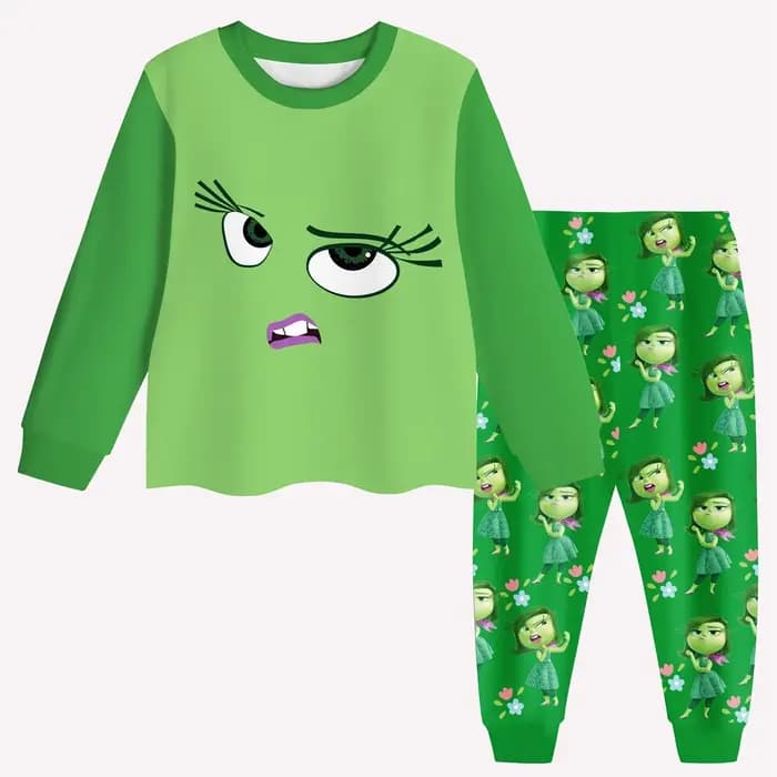 Enfants Pijama ensemble à l'envers 2 vêtements bébé filles à manches longues pyjama ensembles