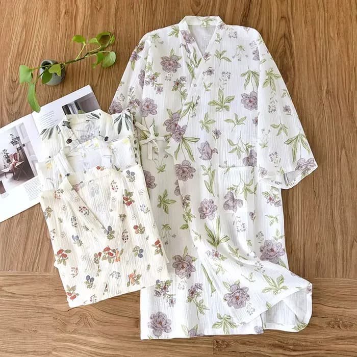 Kimono japonais 2025 nouvelle Robe femme 100% coton