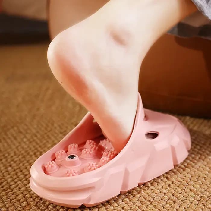 Nouvelles pantoufles shiatsu roses pour femmes