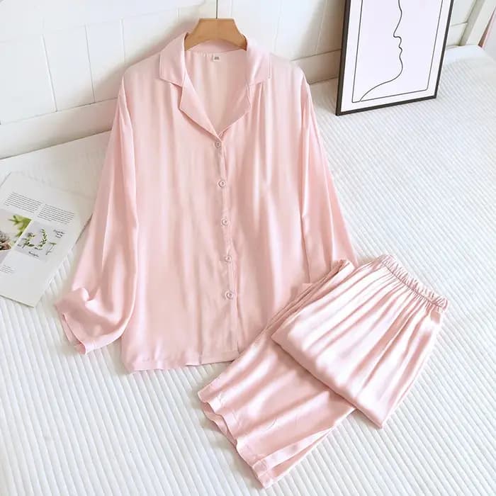 Pyjamas en coton et soie pour hommes et femmes