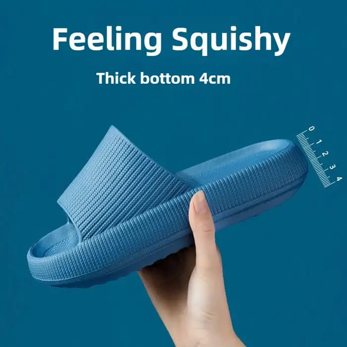 EVA semelle épaisse 4cm pantoufles de salle de bain confort semblable à la nuage usage domestique Couple hauteur augmentant intérieur couleur unie sandales d'été