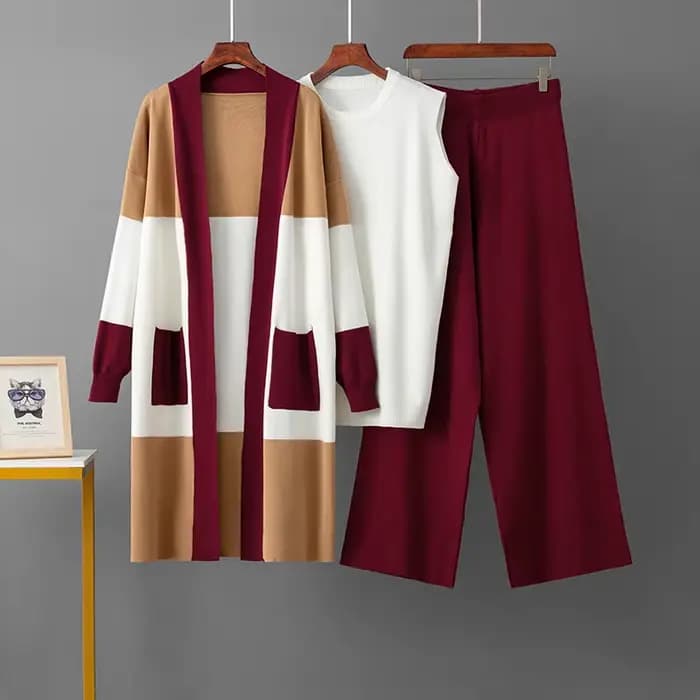 Ensemble décontracté à la mode pour femmes: pull mi-long