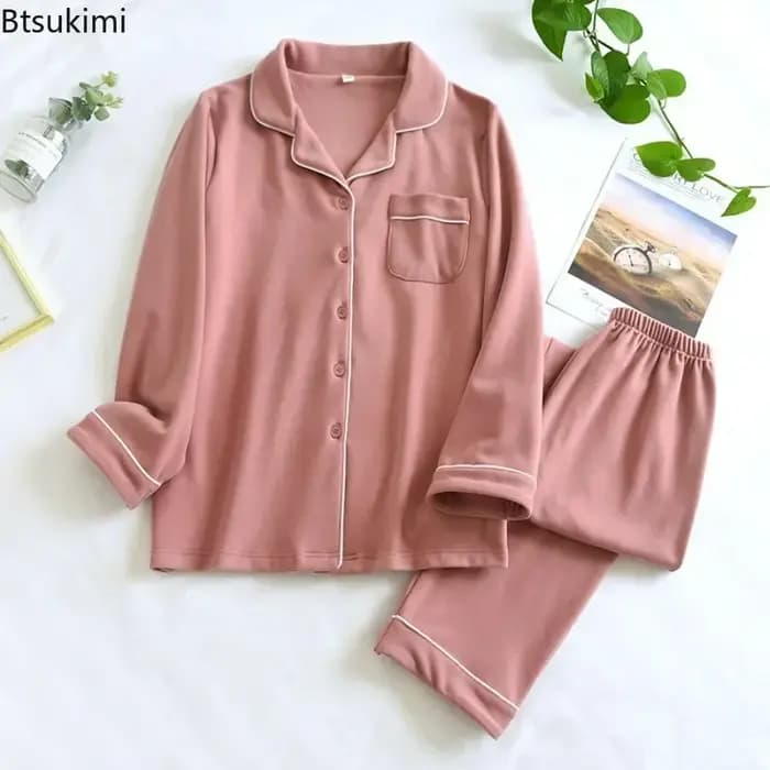 Ensembles de pyjamas homme printemps-automne 2026 – Chemises à manches longues et pantalons amples en velours respirant pour la maison