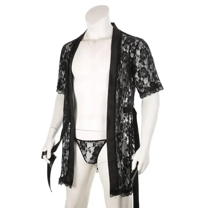 Peignoir en dentelle pour hommes