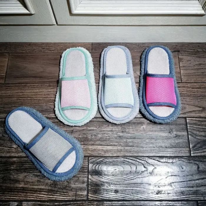 Chaussons serpillères en microfibre détachables et lavables