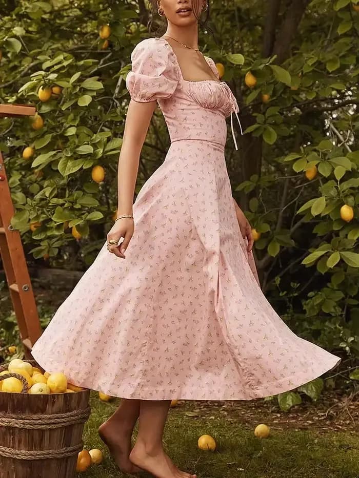 Robe Longue à Imprimé Floral pour Femme