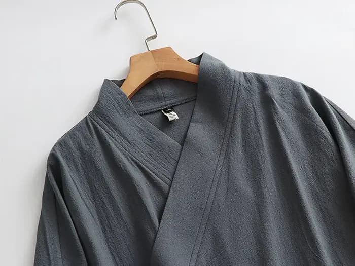 Kimono Cardigan de grande taille pour hommes, Yukata Haori, longue robe de bain, vêtements traditionnels japonais, Costume de samouraï ample en coton et lin