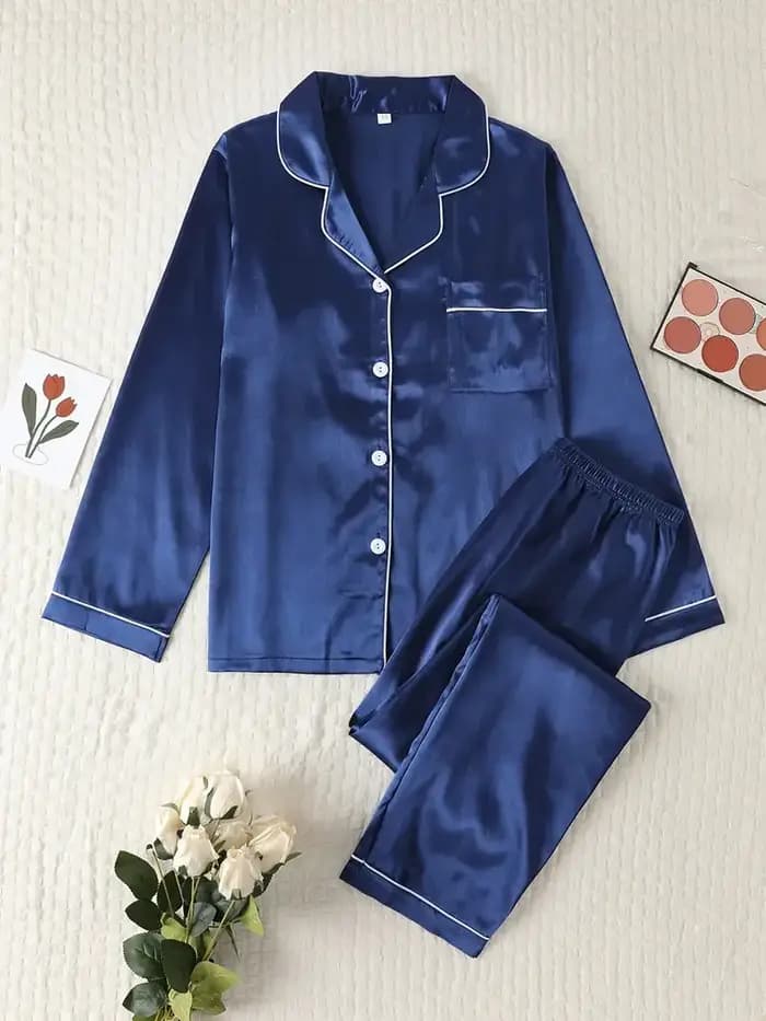 Ensemble pyjama en soie pour femmes