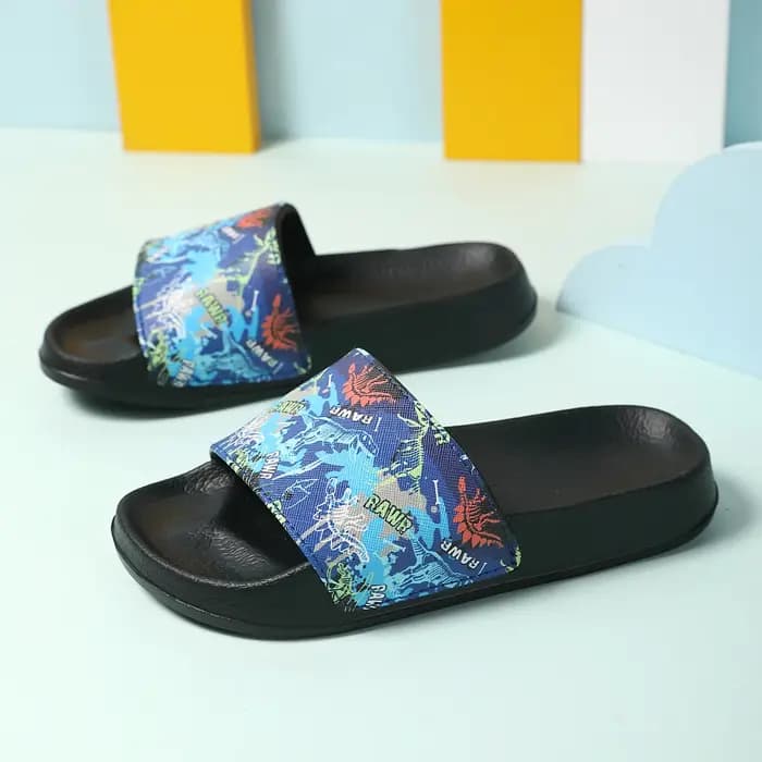 Pantoufles de maison pour petits animaux dinosaures pour garçons, chaussures de plage d'été, sandale
