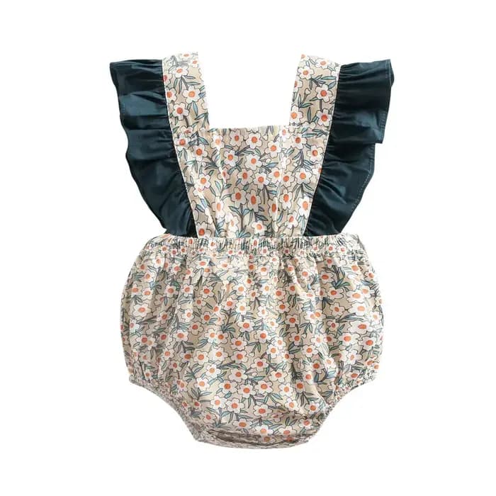 Sanlutoz été coton bébé filles barboteuses nouveau-né princesse bébé vêtements mignon fleurs enfant