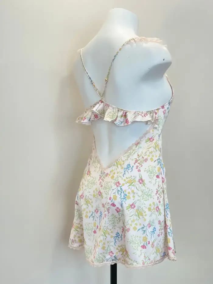 Nuisette Vintage à Imprimé Floral pour Femme