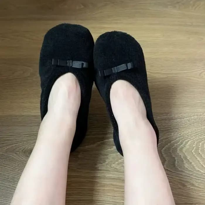 Pantoufle de chambre femme hiver chaud Contton Slip Non intérieur chaussures de sol plat décontracté moelleux paresseux
