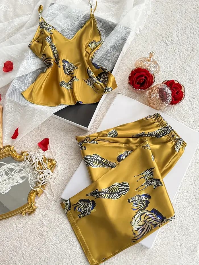 Nouvel ensemble de pyjama pour femme 2026 – Imprimé zèbre