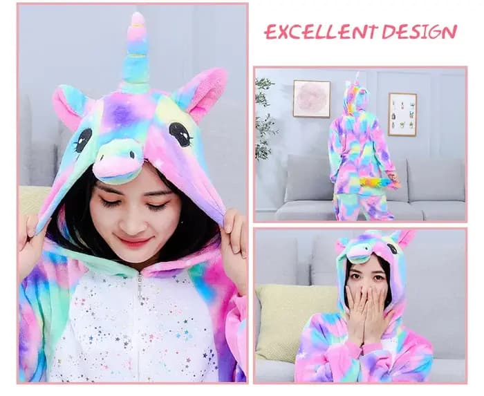 Licorne Anime Pyjamas ensemble femmes hommes unisexe dessin