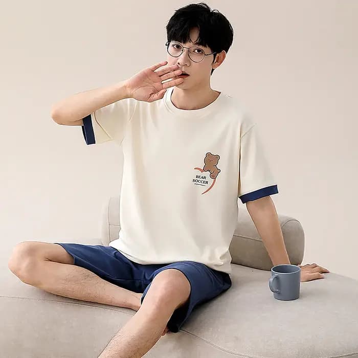 Ensemble de pyjama de dessin animé mignon pour couple