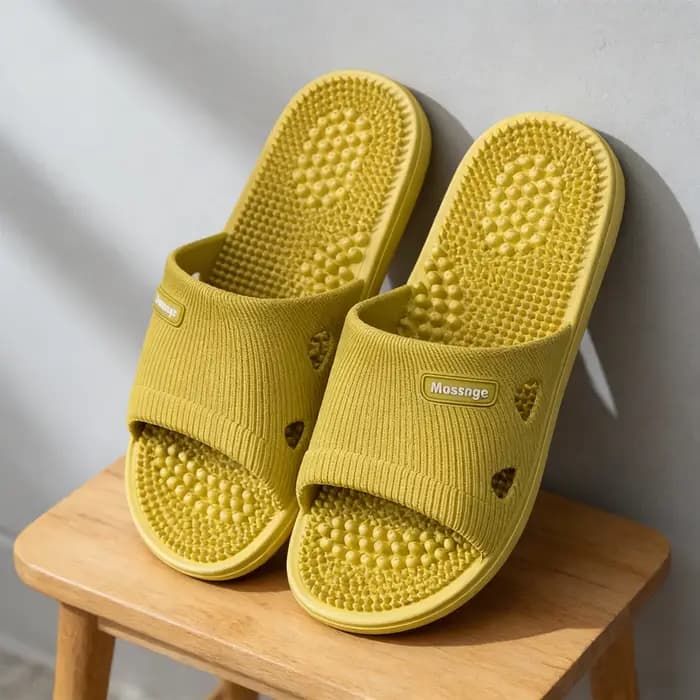 Pantoufles d'été antidérapantes de couleur unie pour hommes