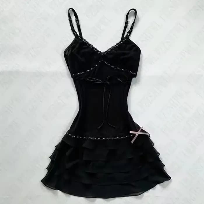 Robe nuisette en dentelle style jeune fille américaine